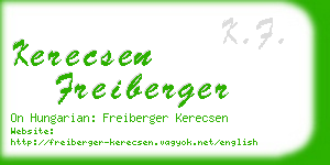 kerecsen freiberger business card